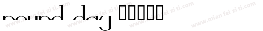 nound day字体转换